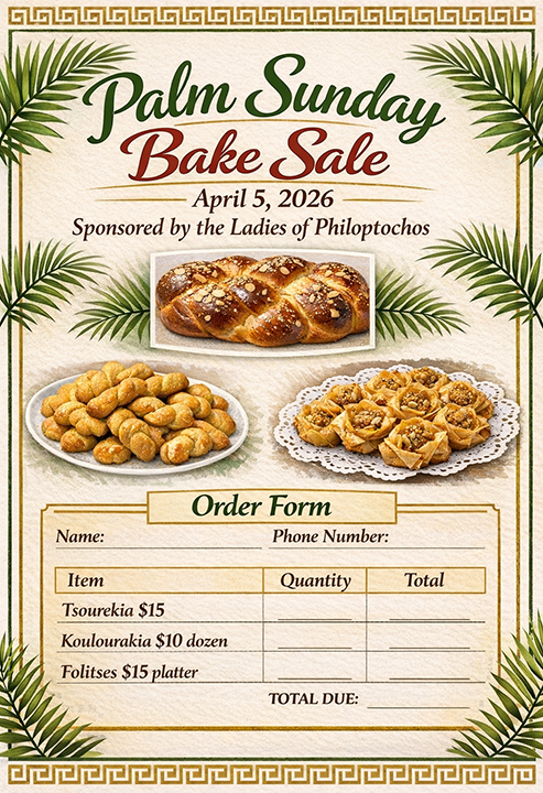 Palm Sunday Bake Sale
