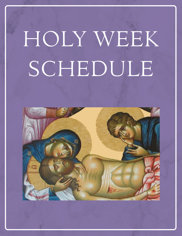 Holy Week and Pascha Schedule 2026