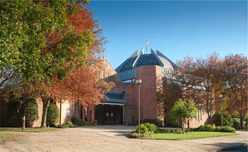 Exterior of Annunciation Church on Brockton MA